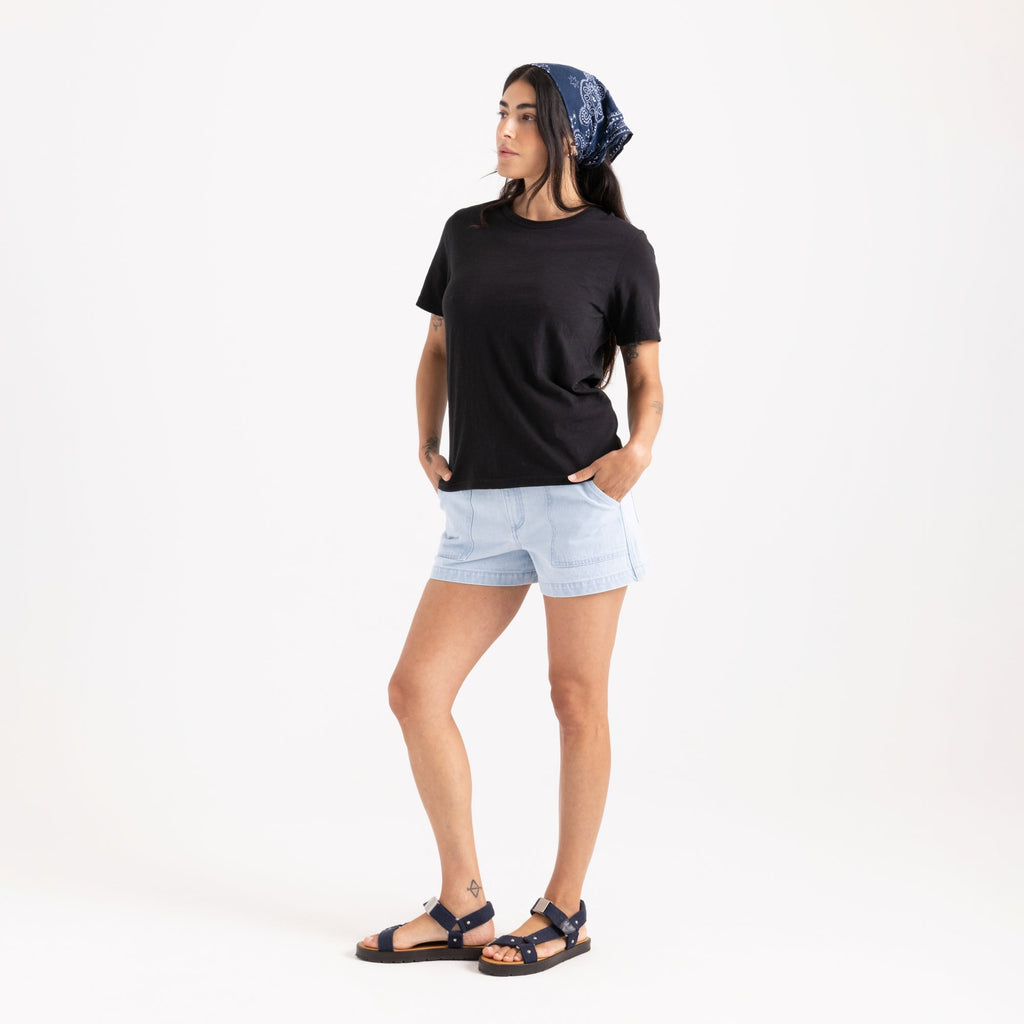 Well Worn Kurzarm Tee - Schwarz