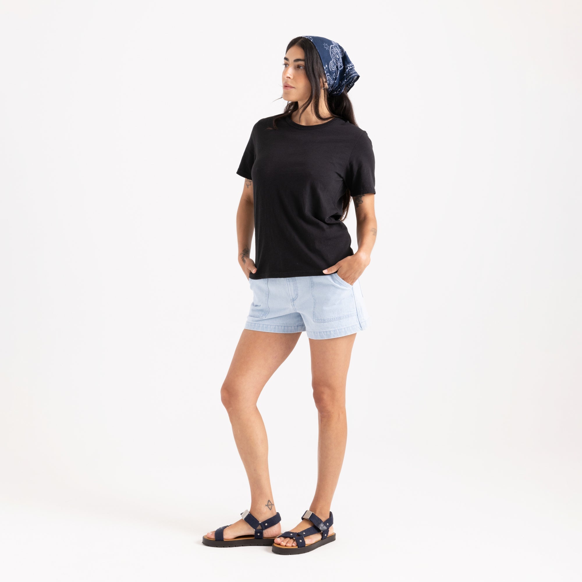 Well Worn Kurzarm Tee - Schwarz