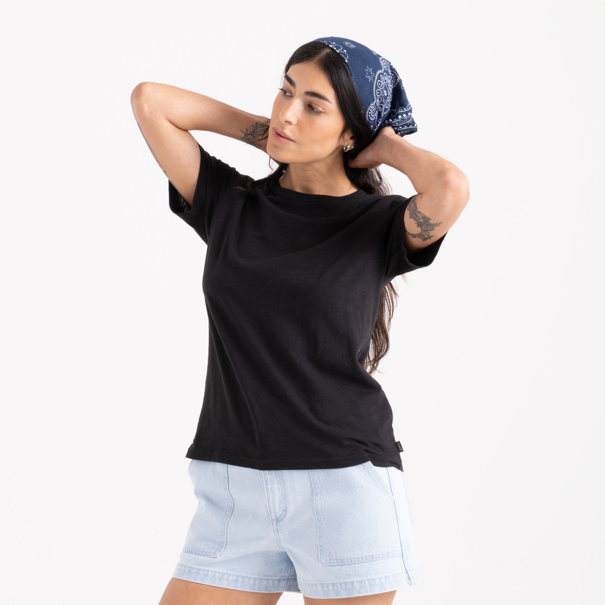 Well Worn Kurzarm Tee - Schwarz