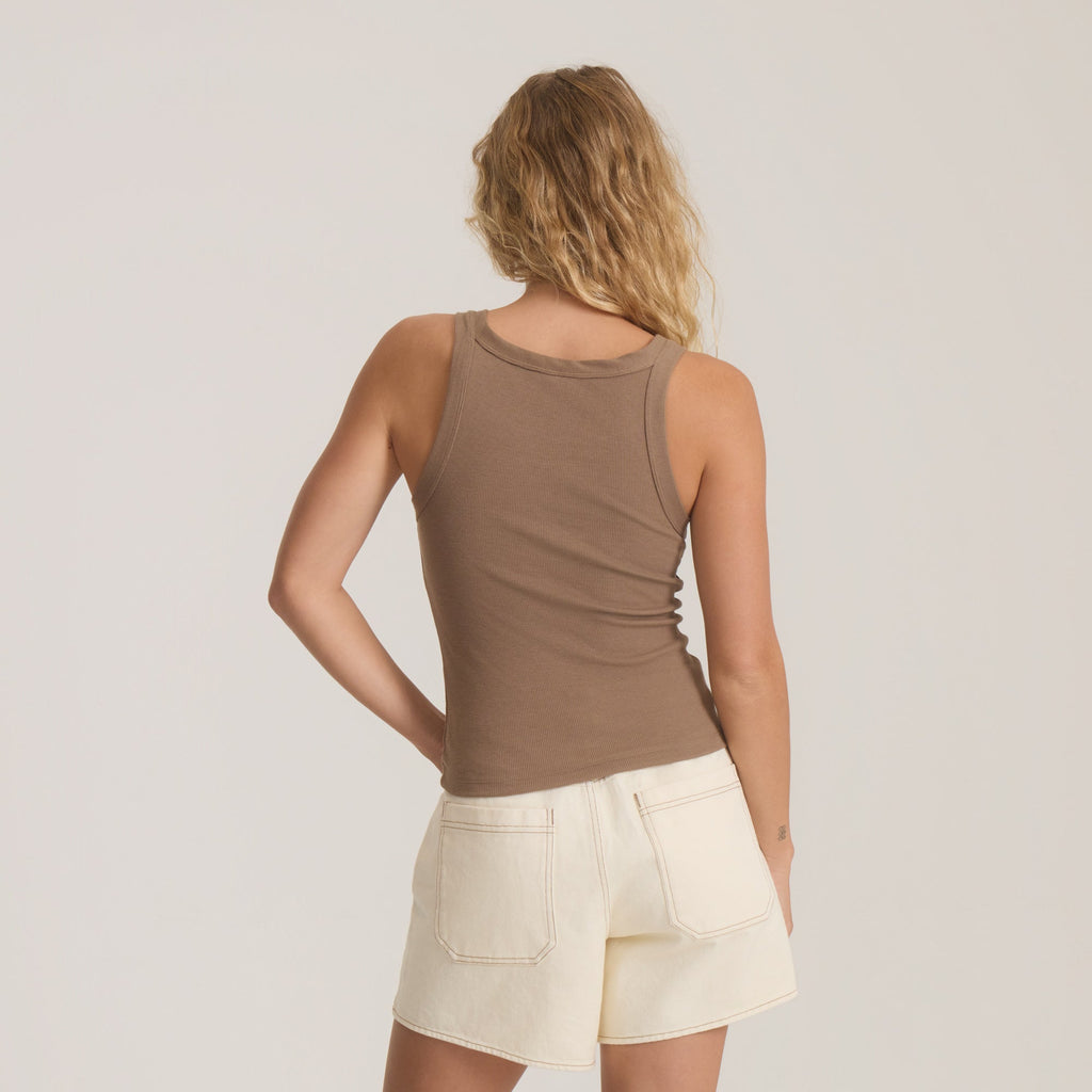 Wind Abgetragen Tanktop - Mocha