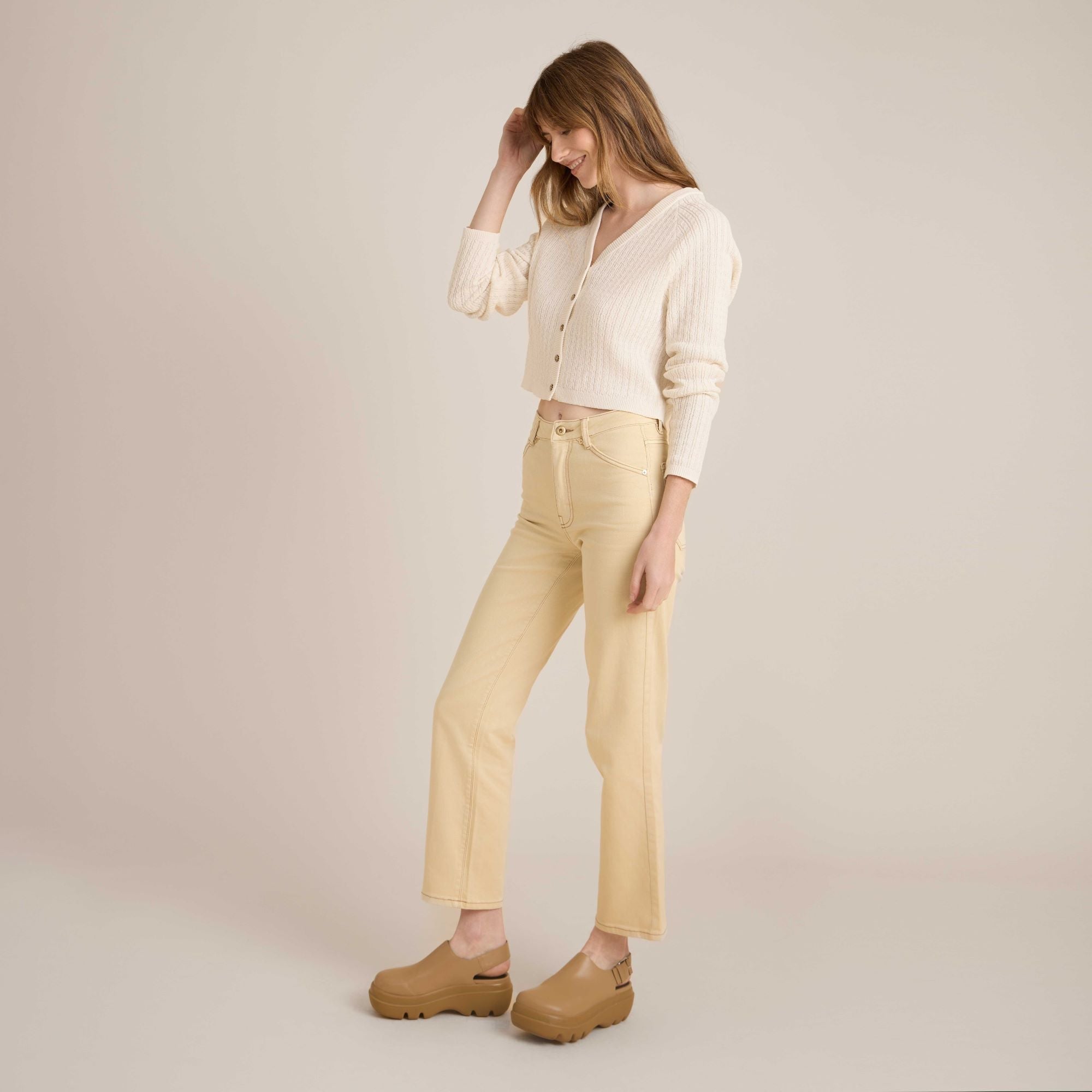 Bluffs Langarm Cardigan für Eggshell
