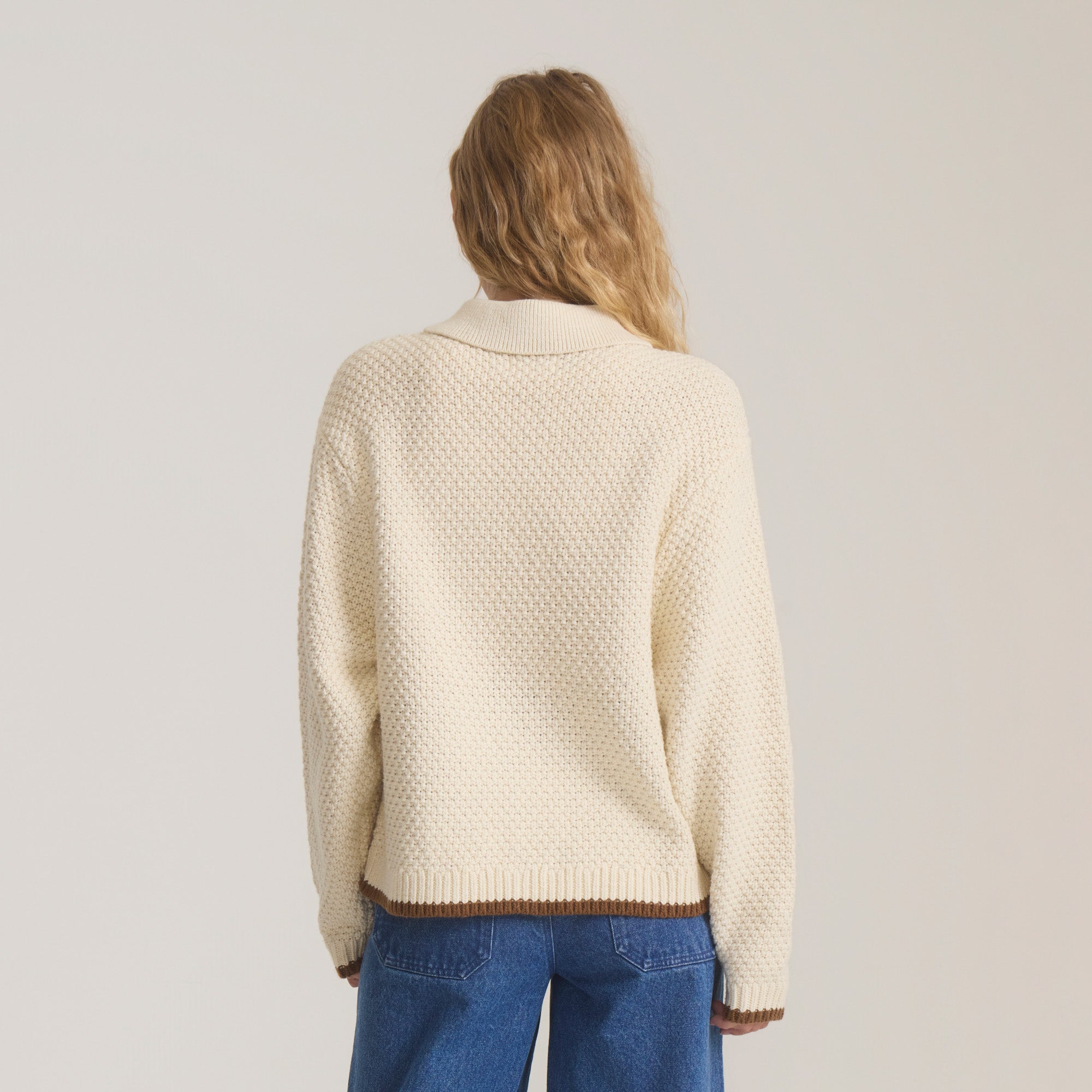 Open Roads Cardigan Langarm Sweater - Bone