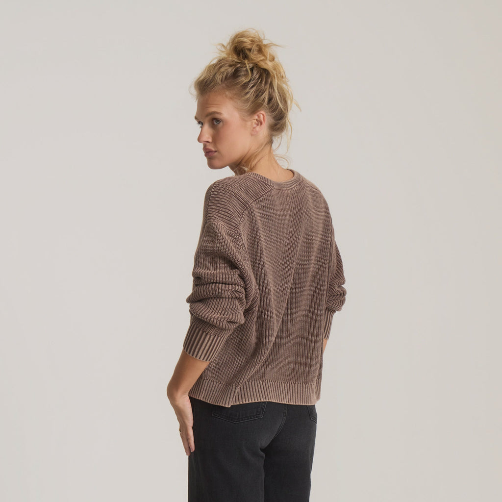 Made To Fade Langarm-Pullover - Coco Bean