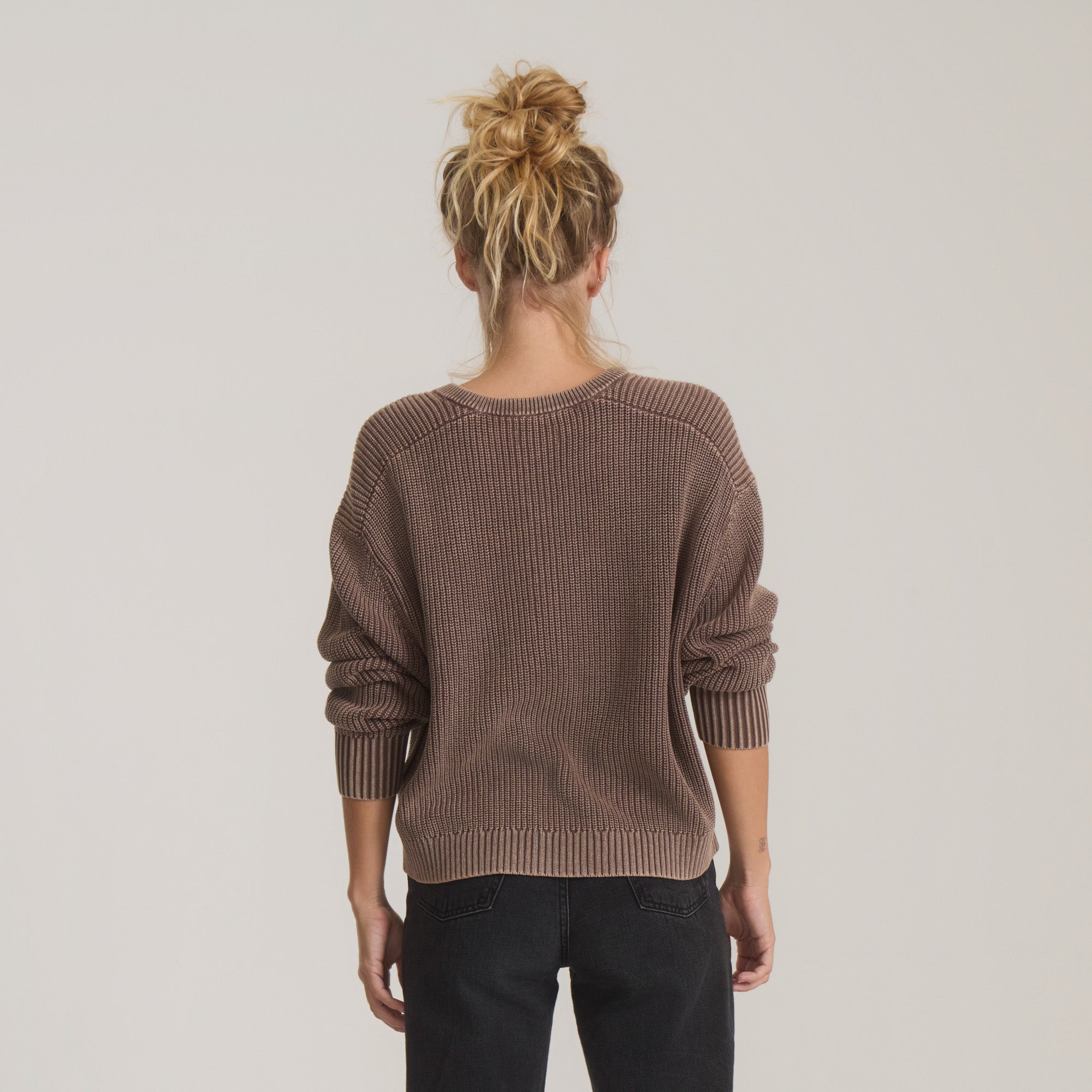 Made To Fade Langarm-Pullover - Coco Bean