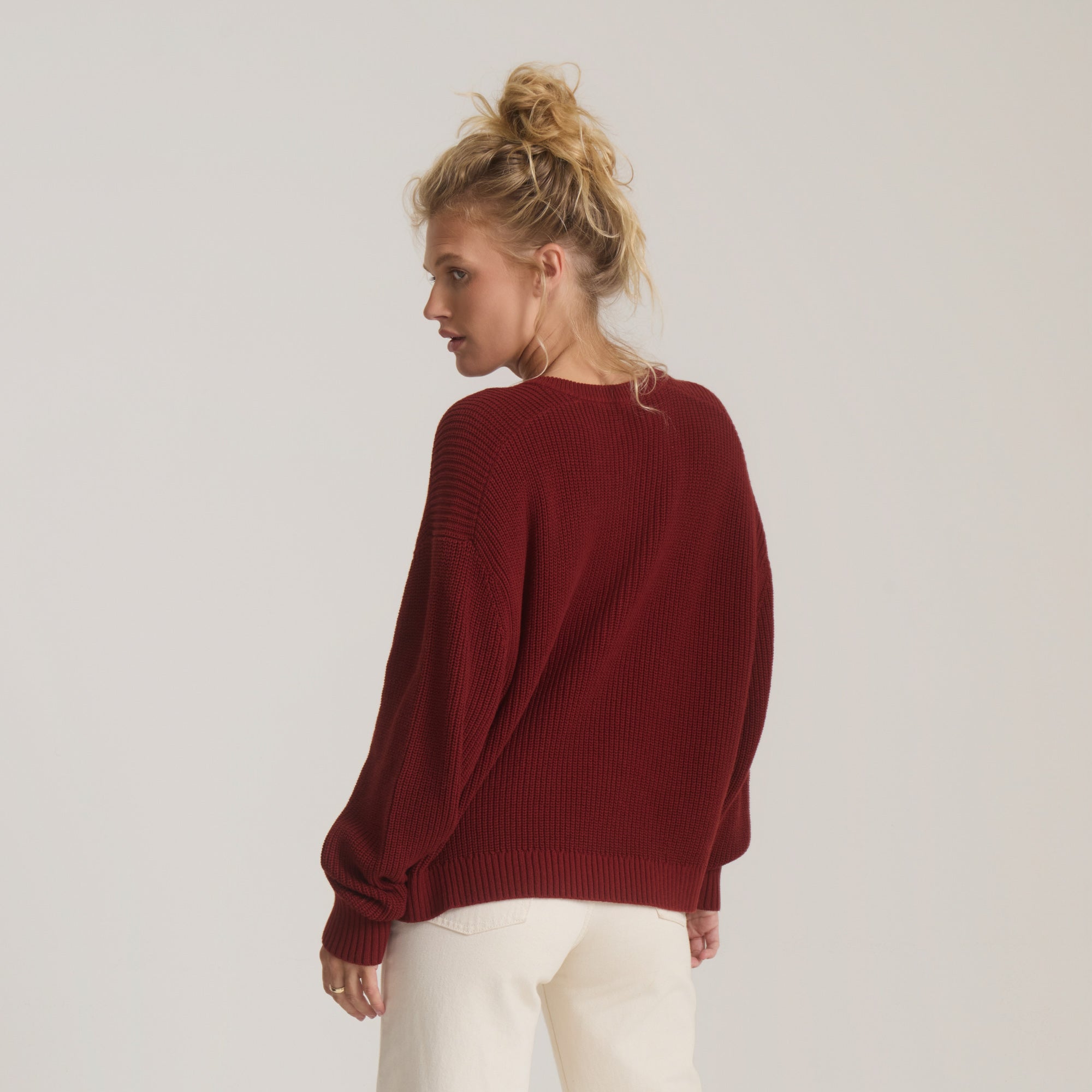 Made To Fade Langarm-Sleeve Sweater - Kirschholz