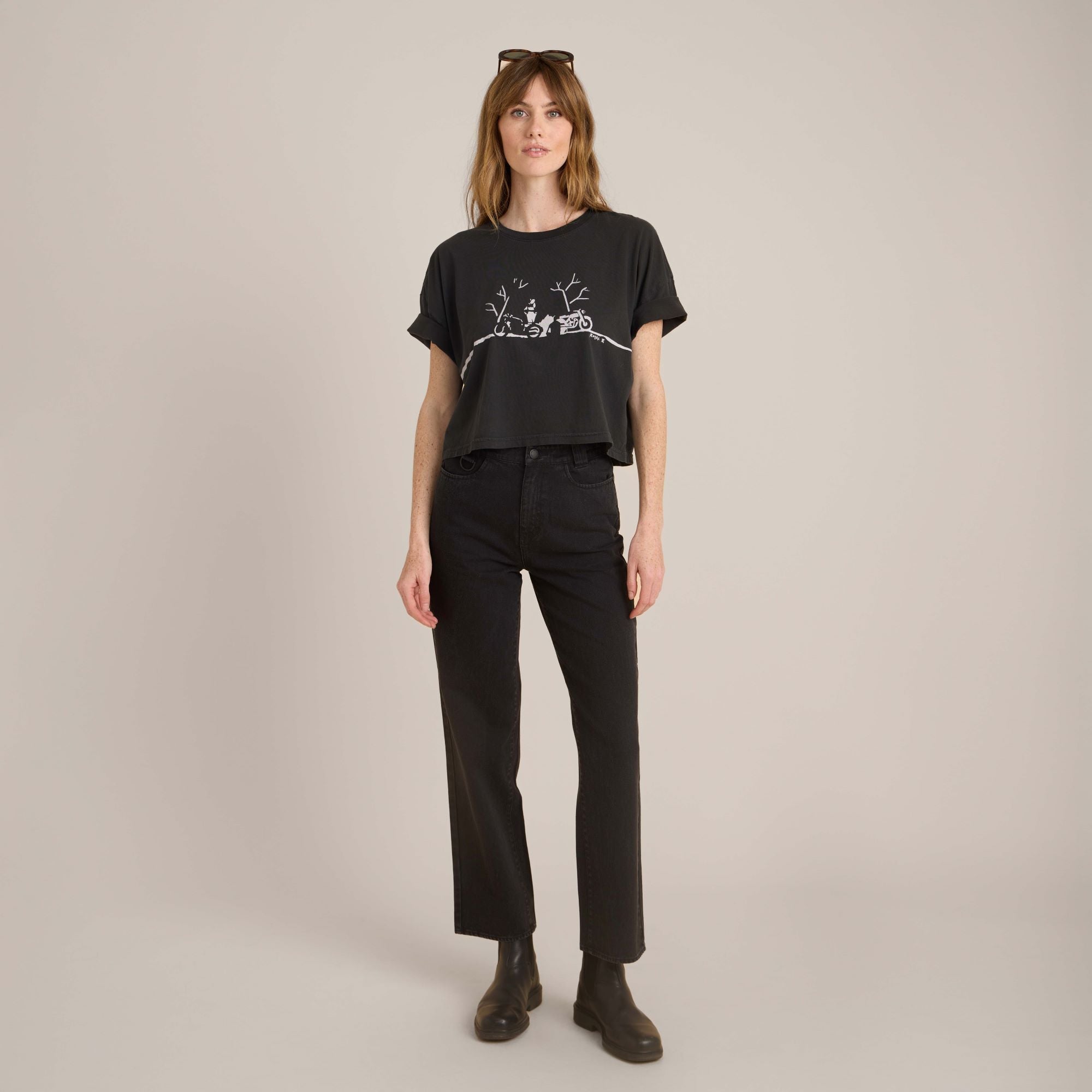 HWY 1 Jeans - Faded Schwarz