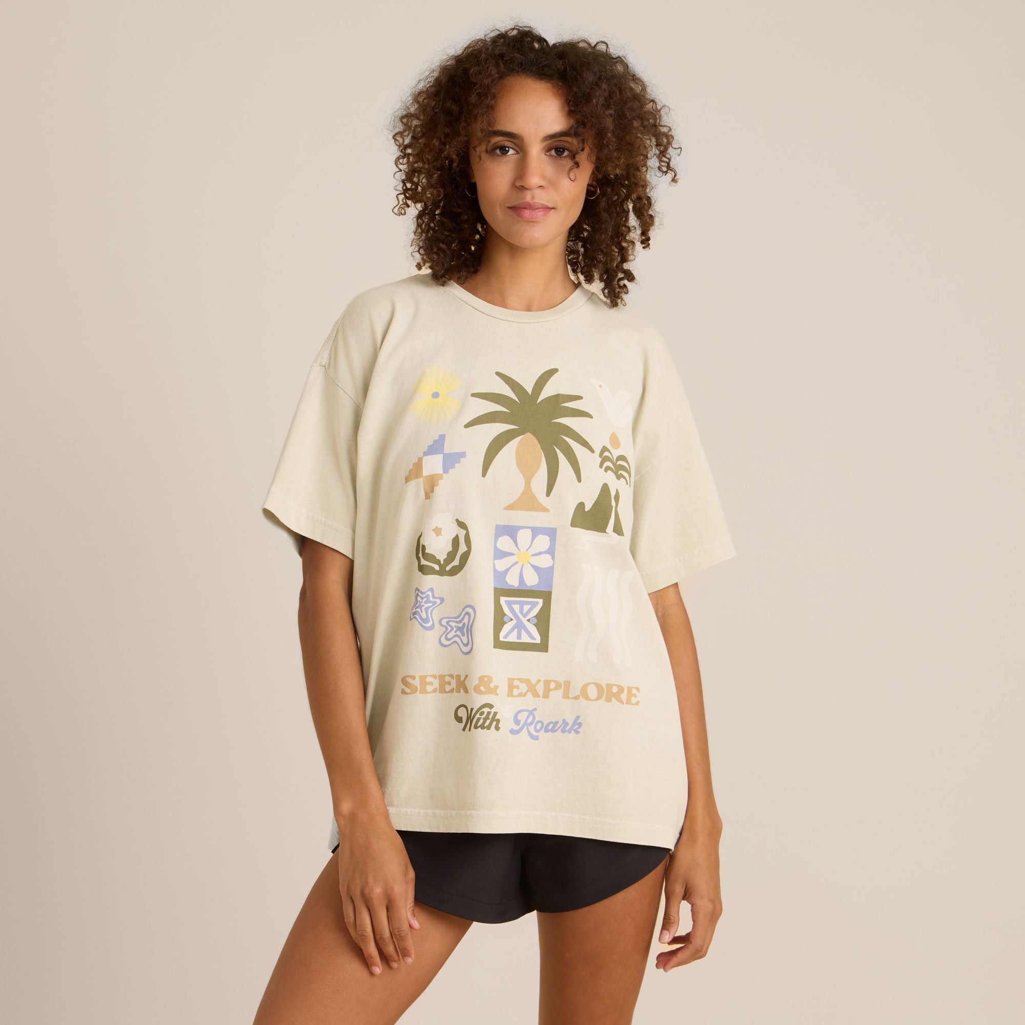 Seeker Übergroße Premium-T-Shirt - Dusty Eukalyptus