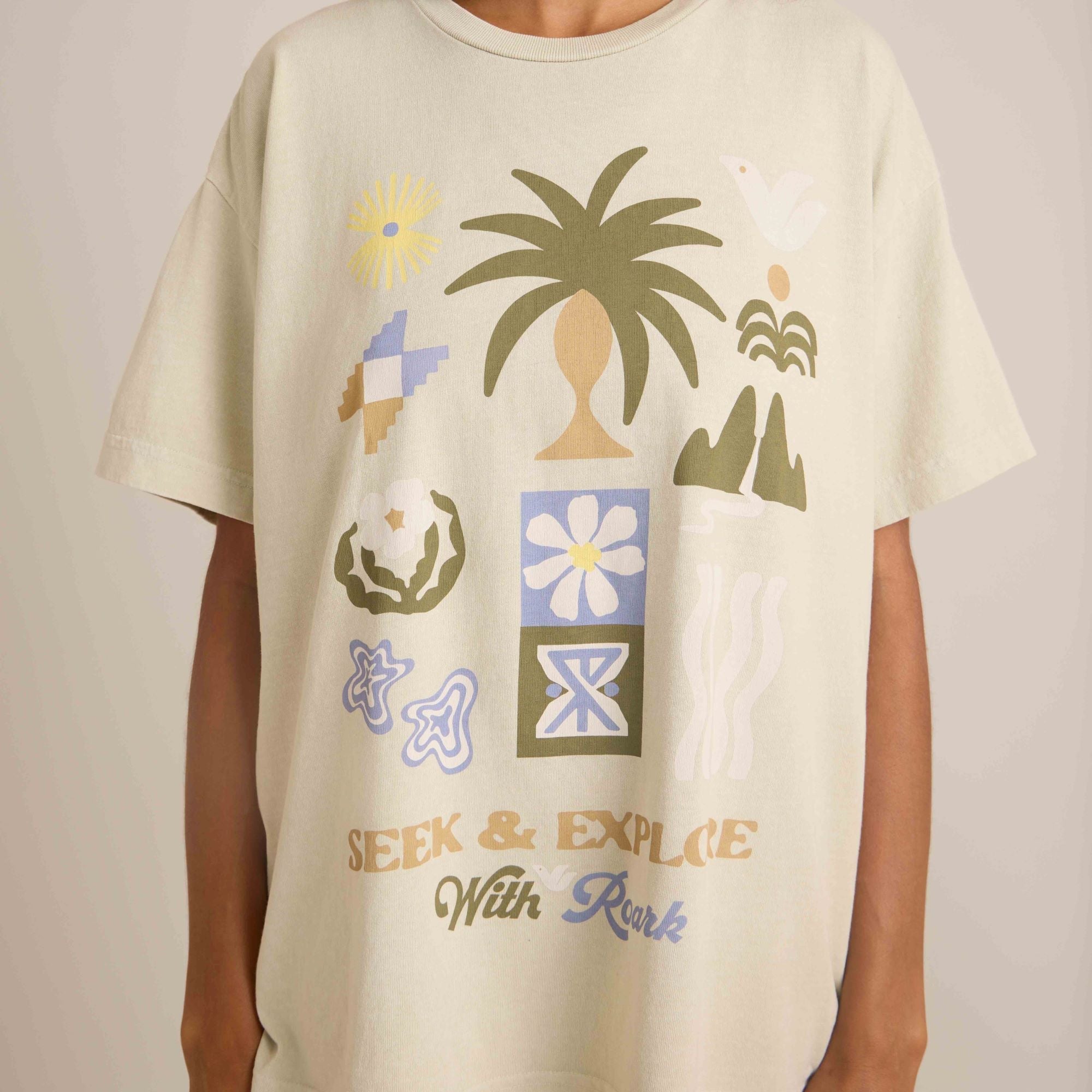 Seeker Übergroße Premium-T-Shirt - Dusty Eukalyptus