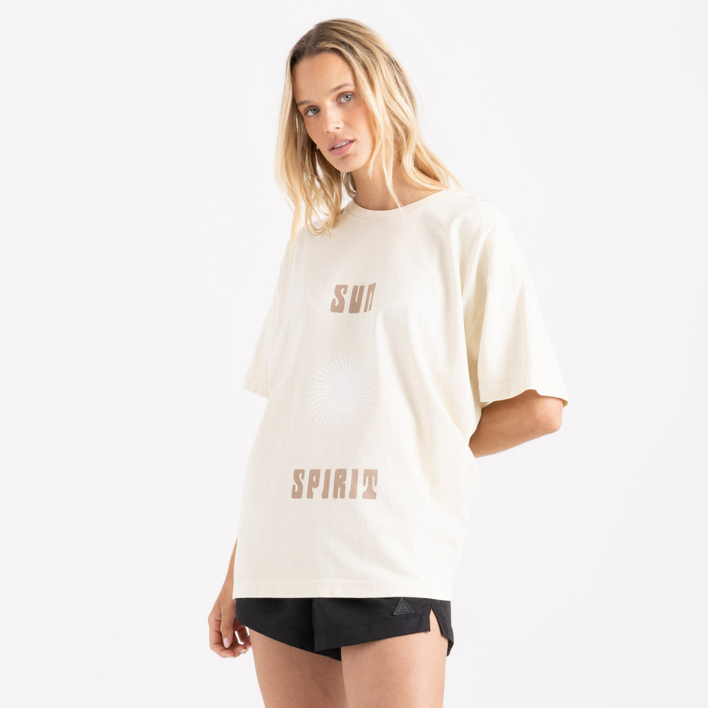 Sun Oversized Premium-T-Shirt - Knochen