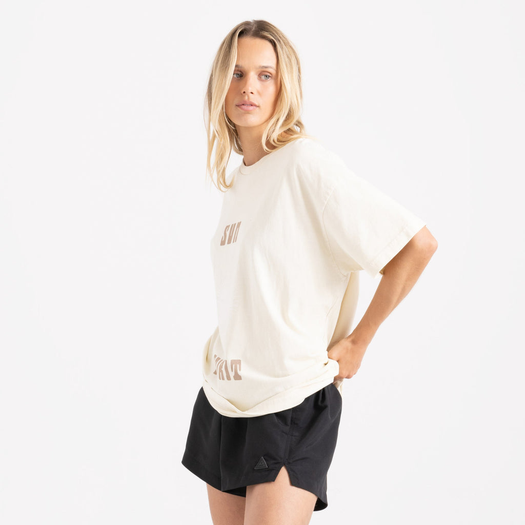 Sun Oversized Premium-T-Shirt - Knochen