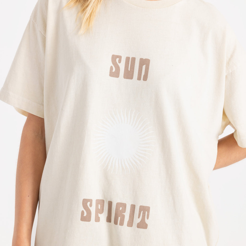 Sun Oversized Premium-T-Shirt - Knochen