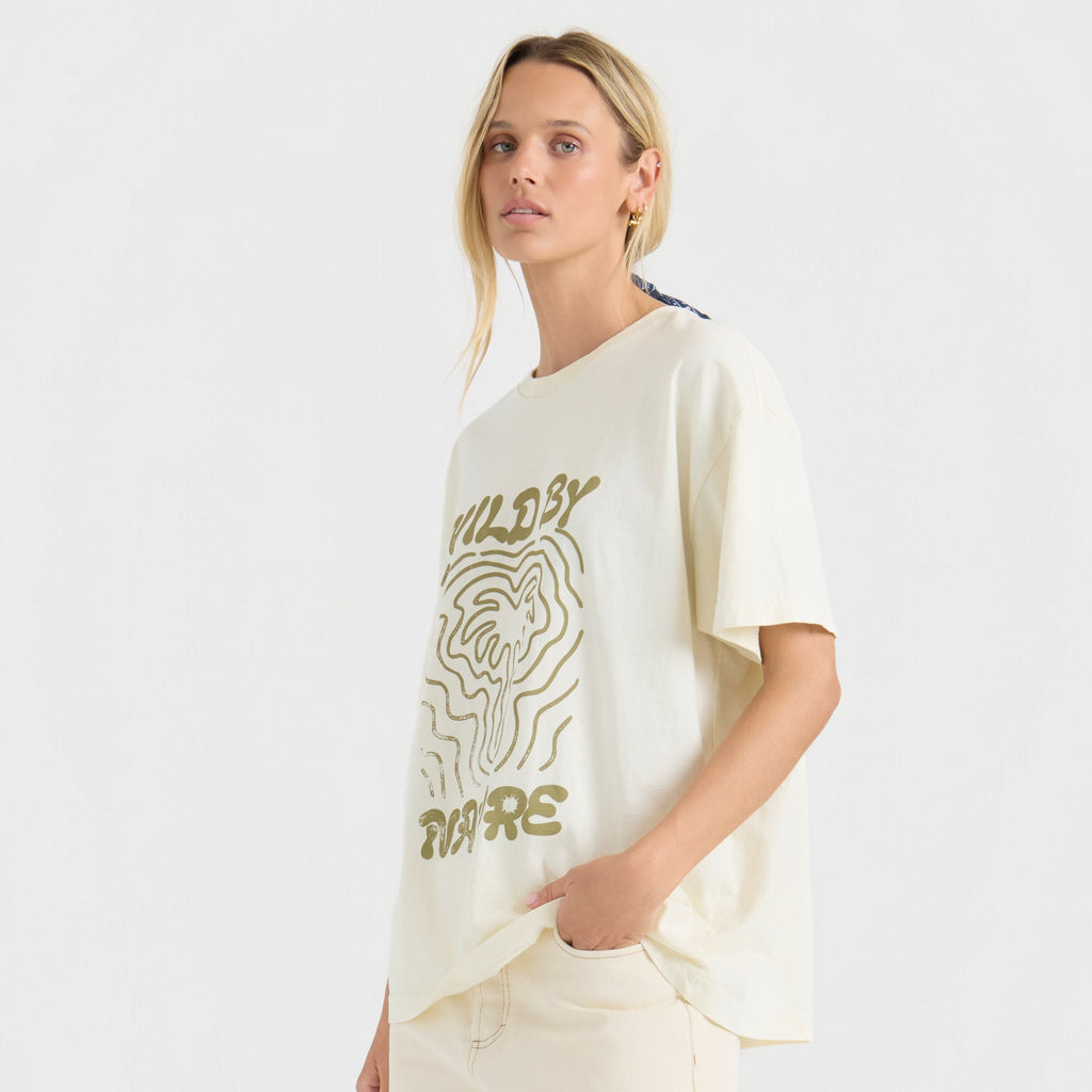 Wild von Natur aus überdimensioniert Premium-T-Shirt - Knochen