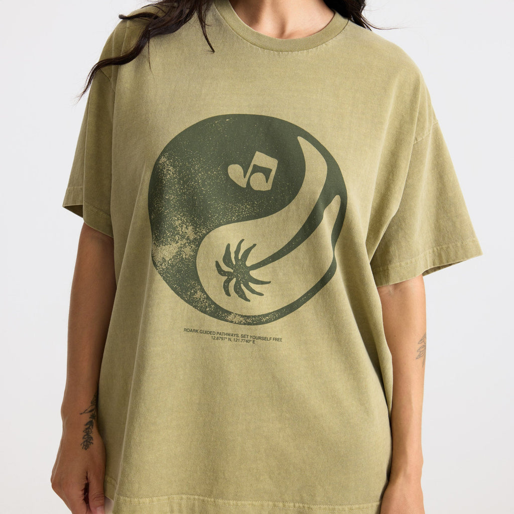 Balance Übergroße Premium-T-Shirt - Dusty Olivgrün