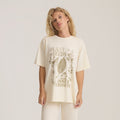 Pflanzensamen übergroßer Premium-T-Shirt - Knochen