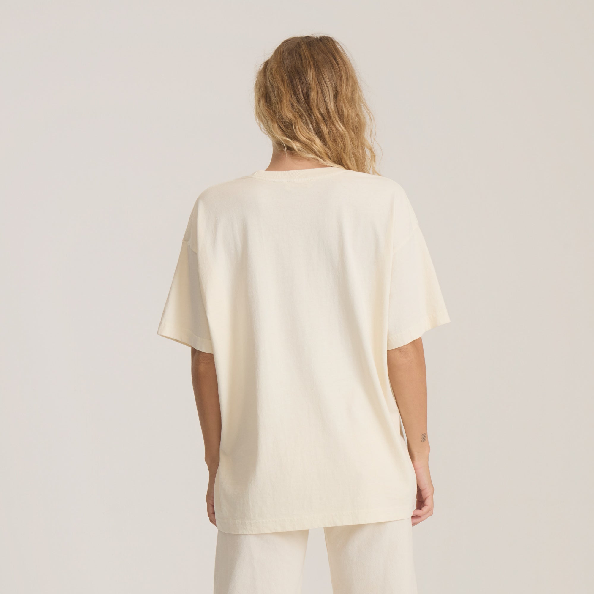Pflanzensamen übergroßer Premium-T-Shirt - Knochen