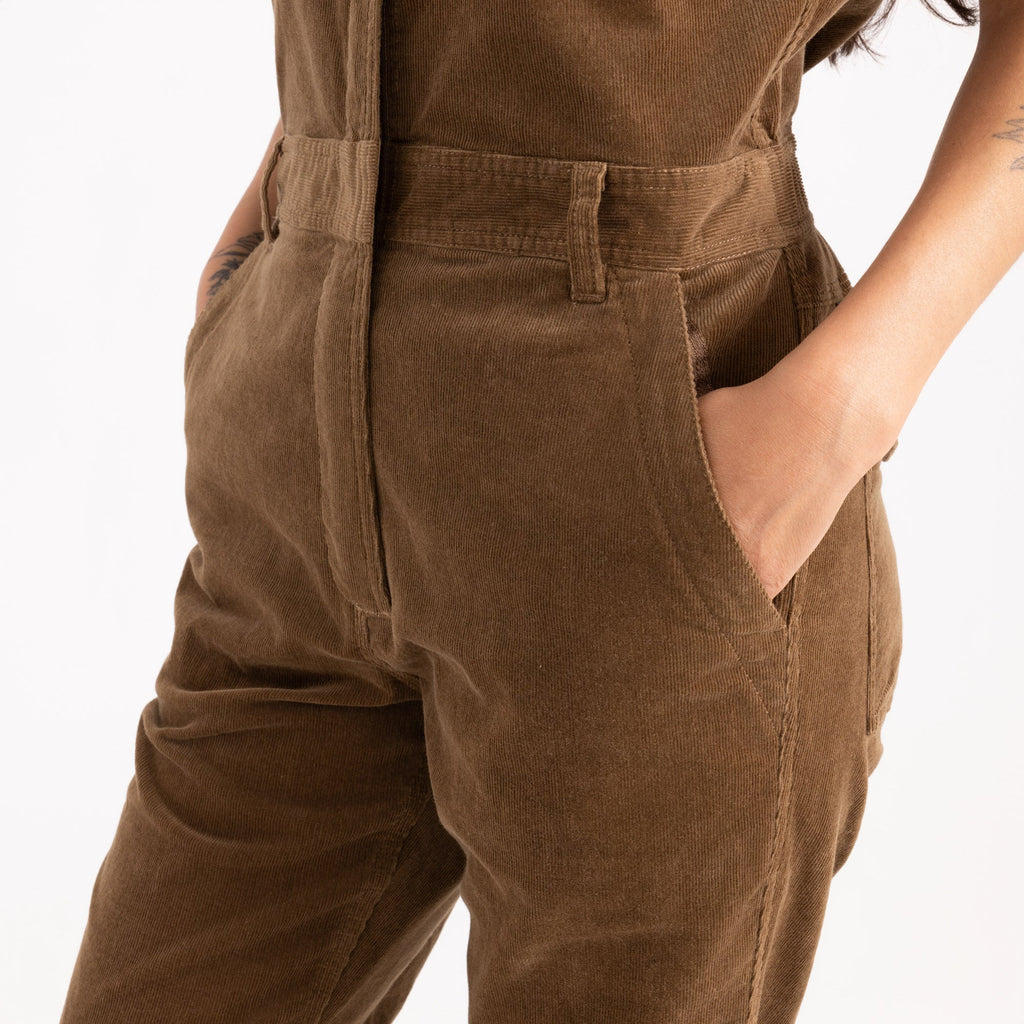 Layover Cord Jumpsuit — Otter