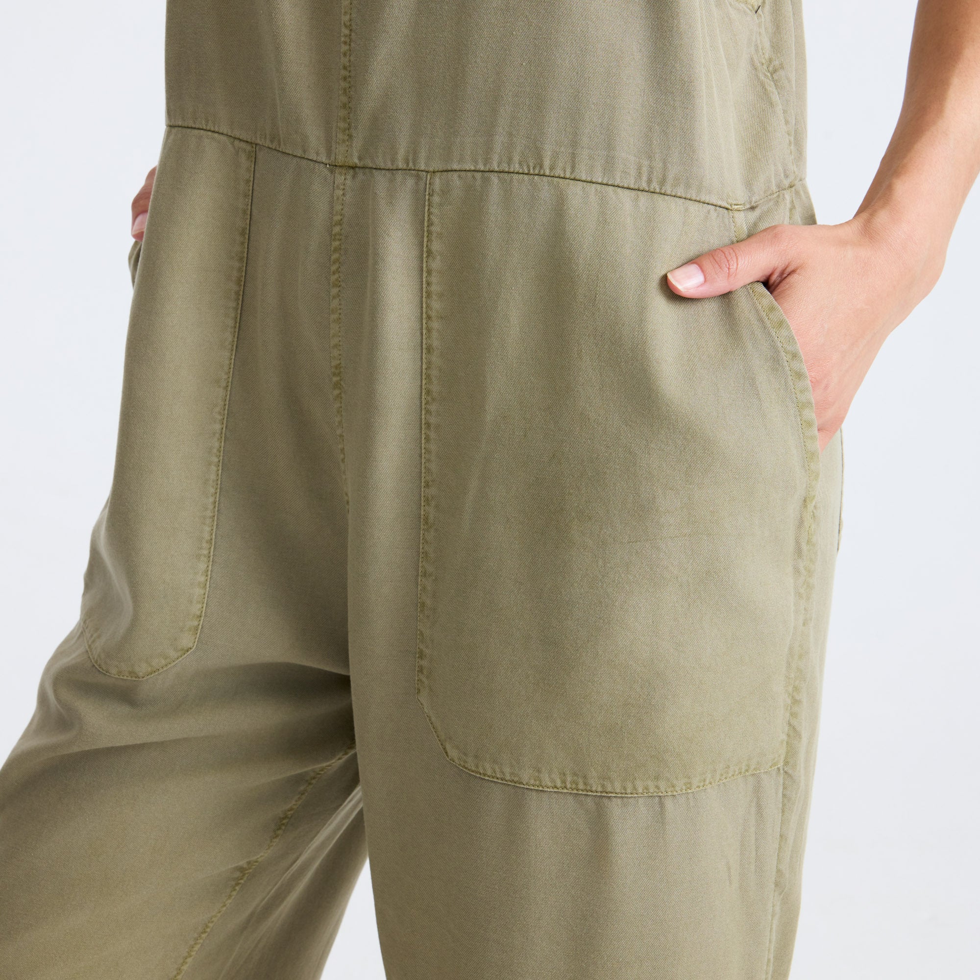 Costa Jumpsuit - Dusty Olivgrün