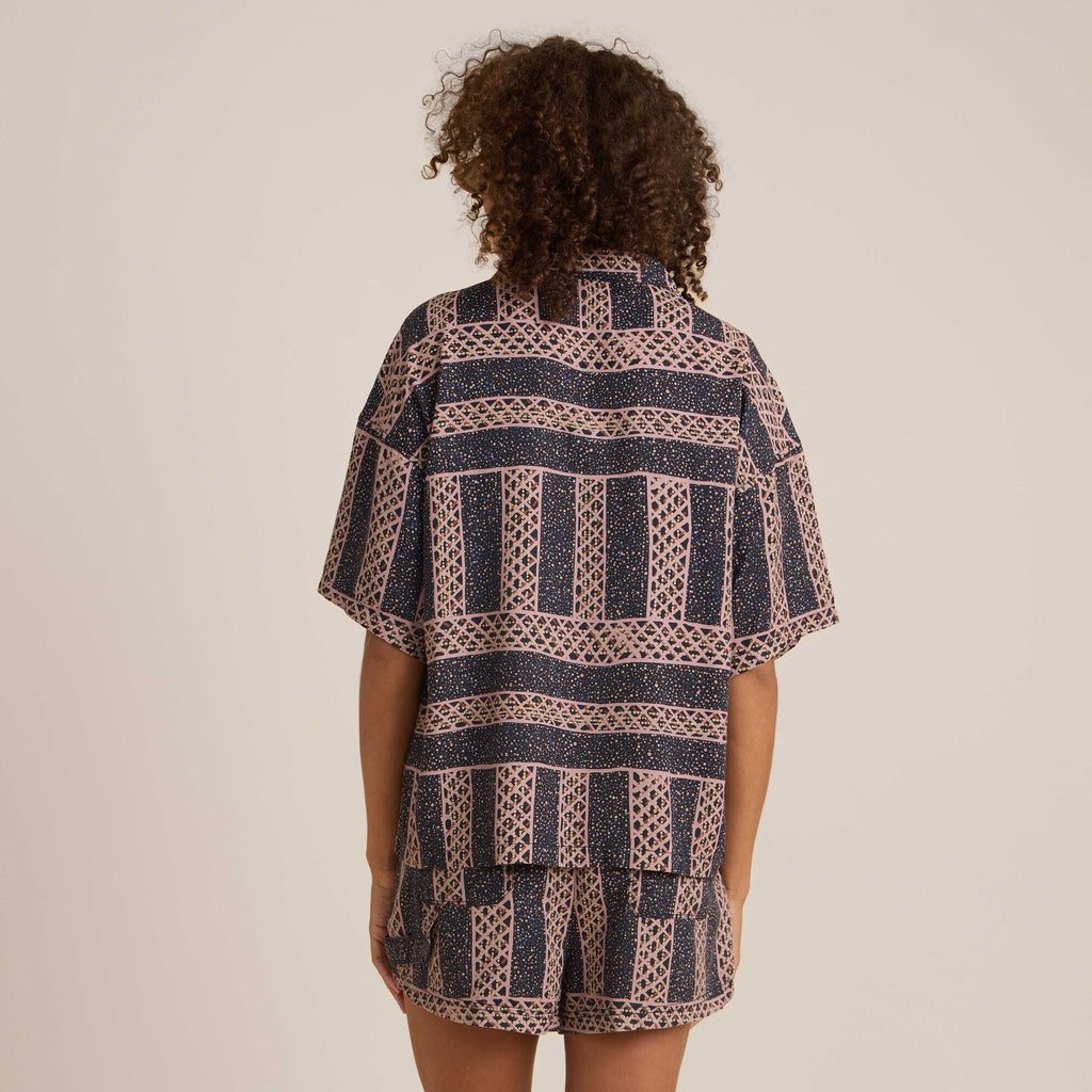 Riviera Kurzarmshirt von H.O.D. Dark Marineblau
