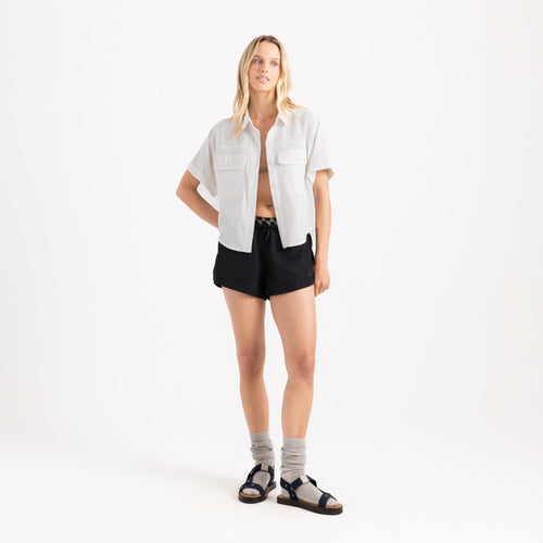 Bless Up Kurz geschnitten Button Up Shirt - Mist (Deutsche Ausgabe)