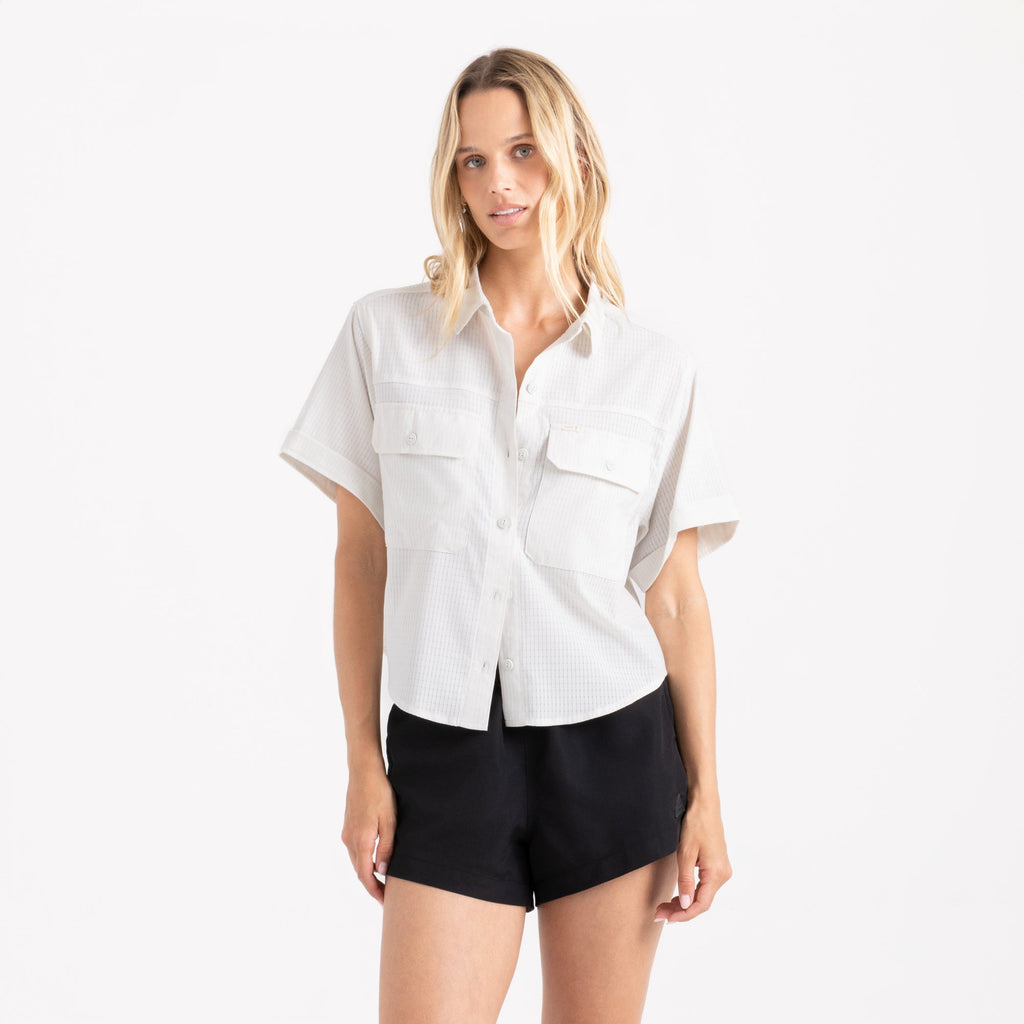 Bless Up Kurz geschnitten Button Up Shirt - Mist (Deutsche Ausgabe)