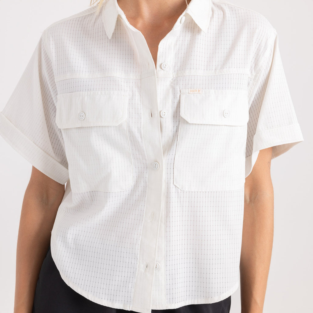 Bless Up Kurz geschnitten Button Up Shirt - Mist (Deutsche Ausgabe)