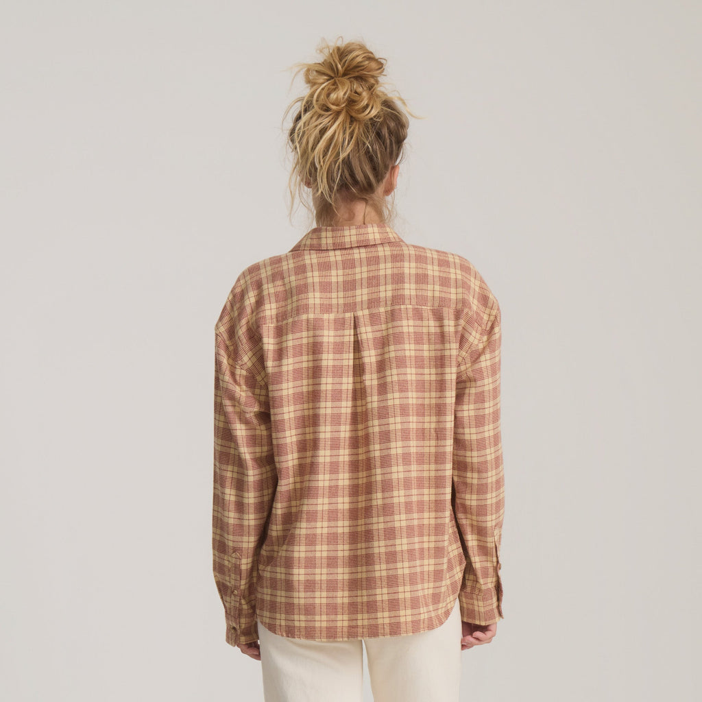 Amberley Light Langarm Flannel — Cherrywood