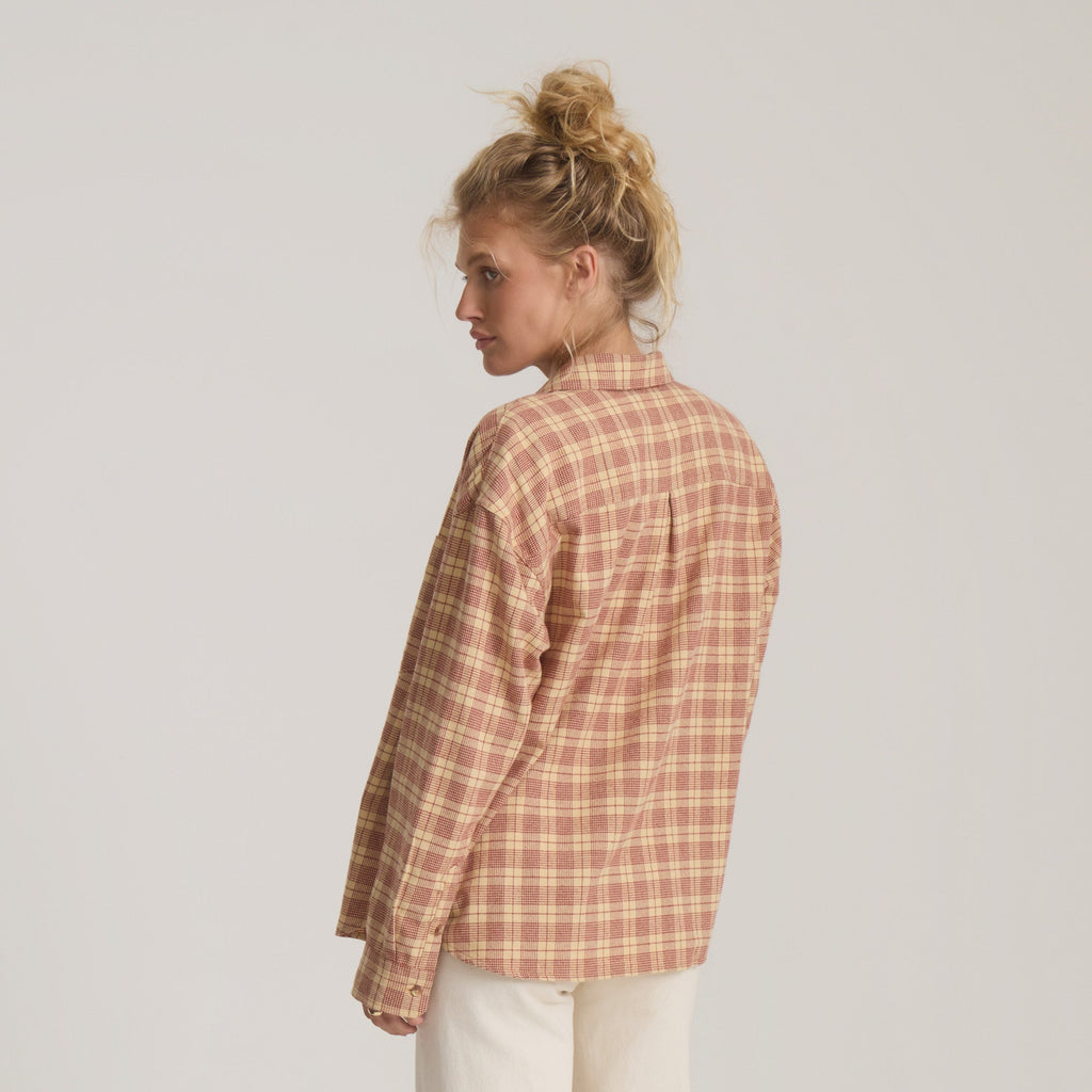 Amberley Light Langarm Flannel — Cherrywood