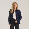 Amberley Light Langarm Flannel für Deep Marineblau