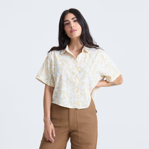Bless Up Kurz geschnitten Button Up Shirt - Sand