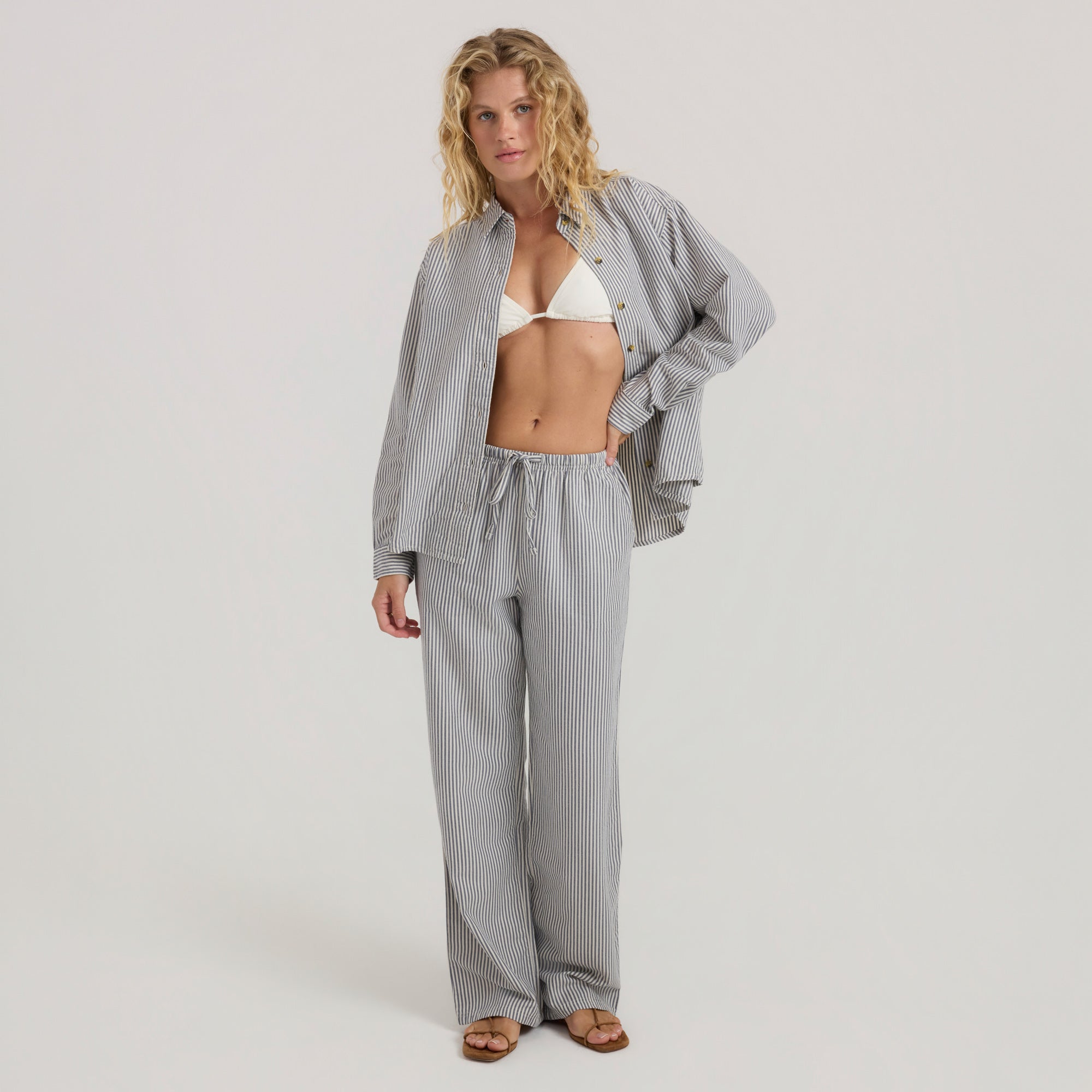 Costa Button Up Shirt - Neptun