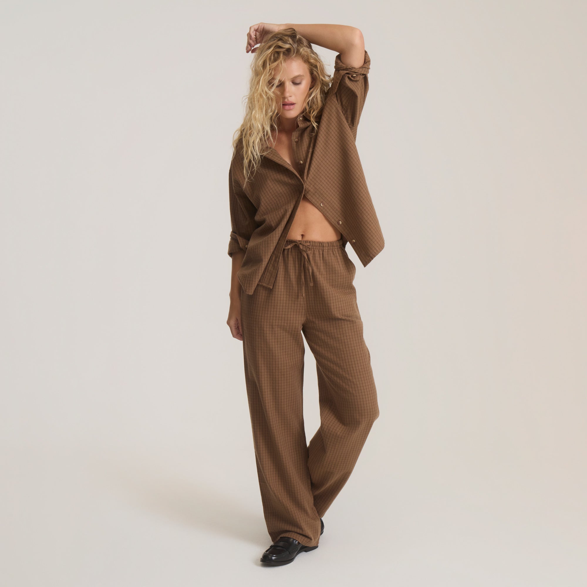 Costa Button Up Shirt - Coco Bean