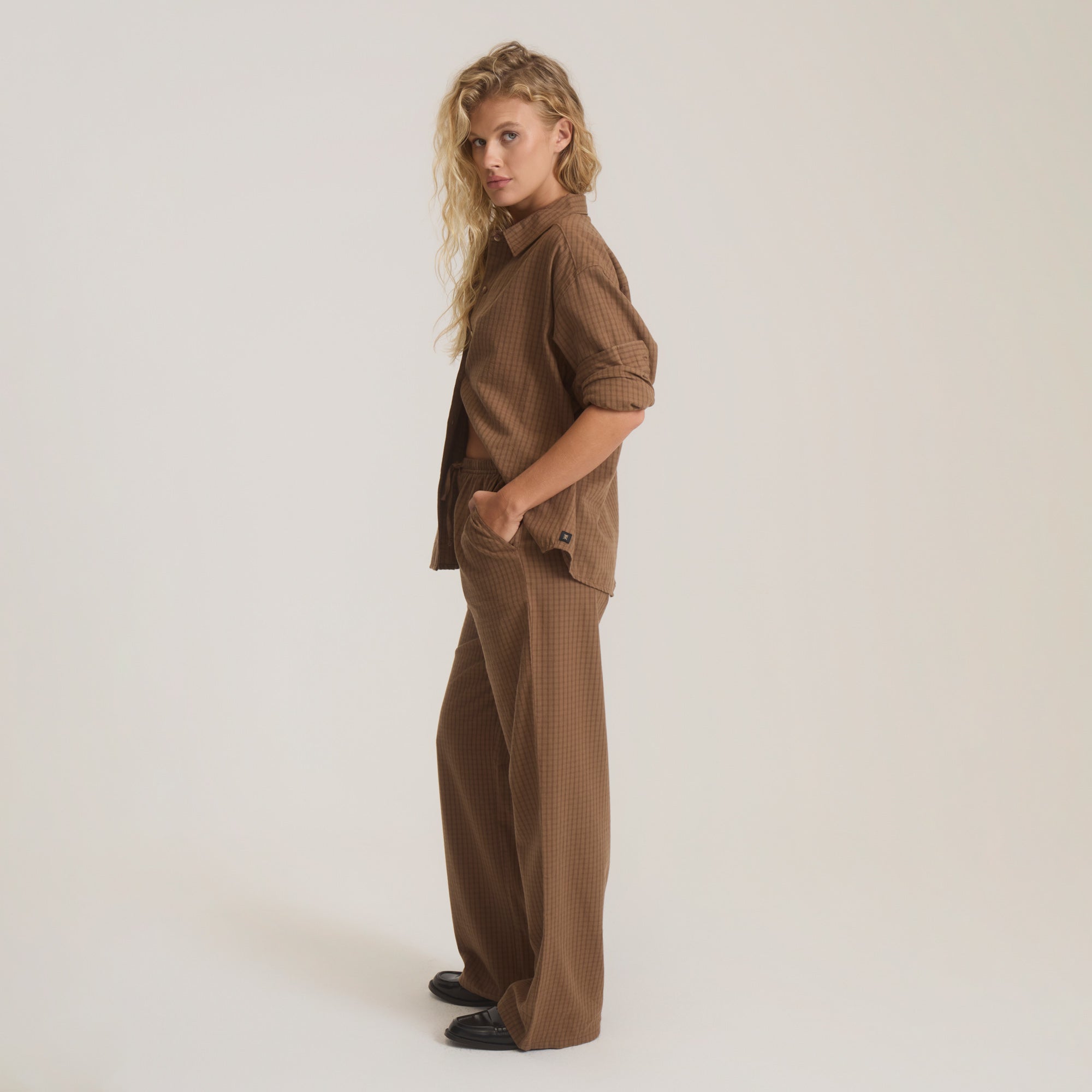 Costa Button Up Shirt - Coco Bean