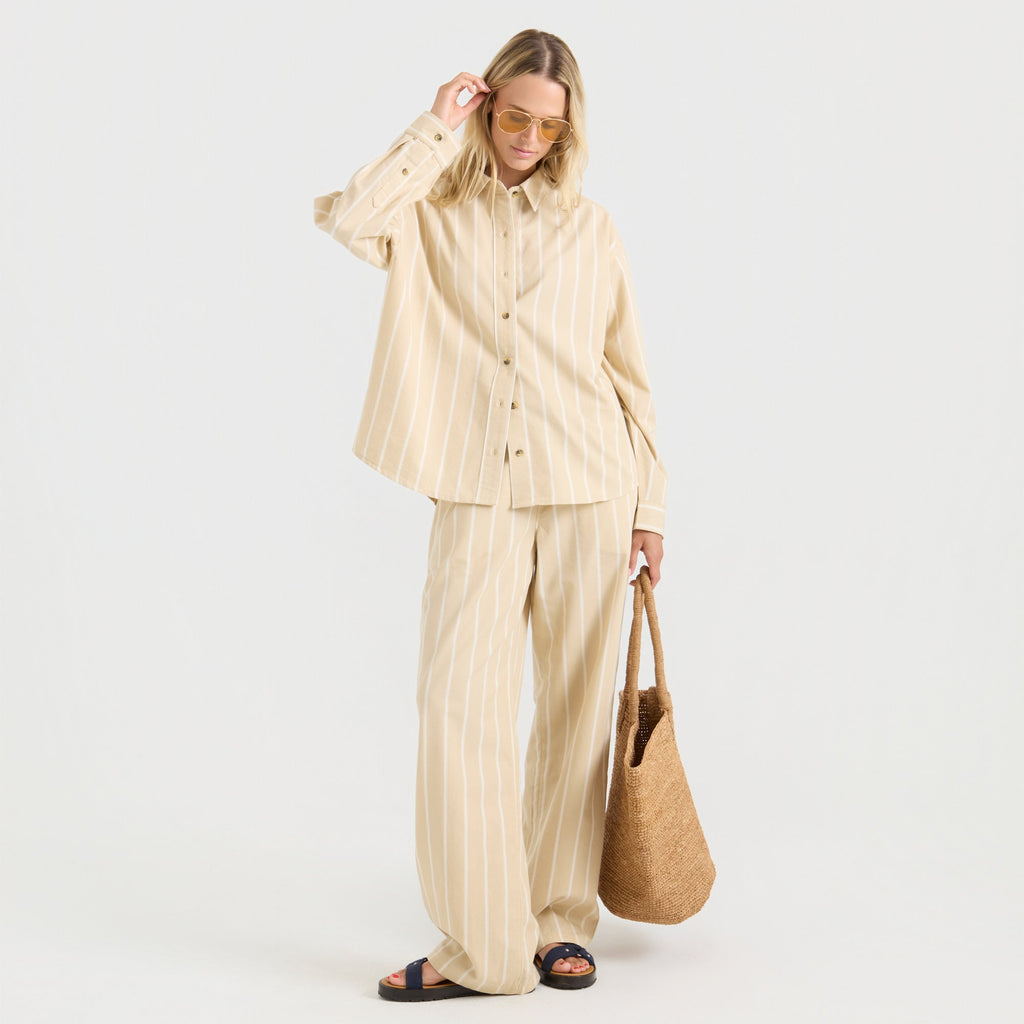 Costa Button Up Shirt - Sand