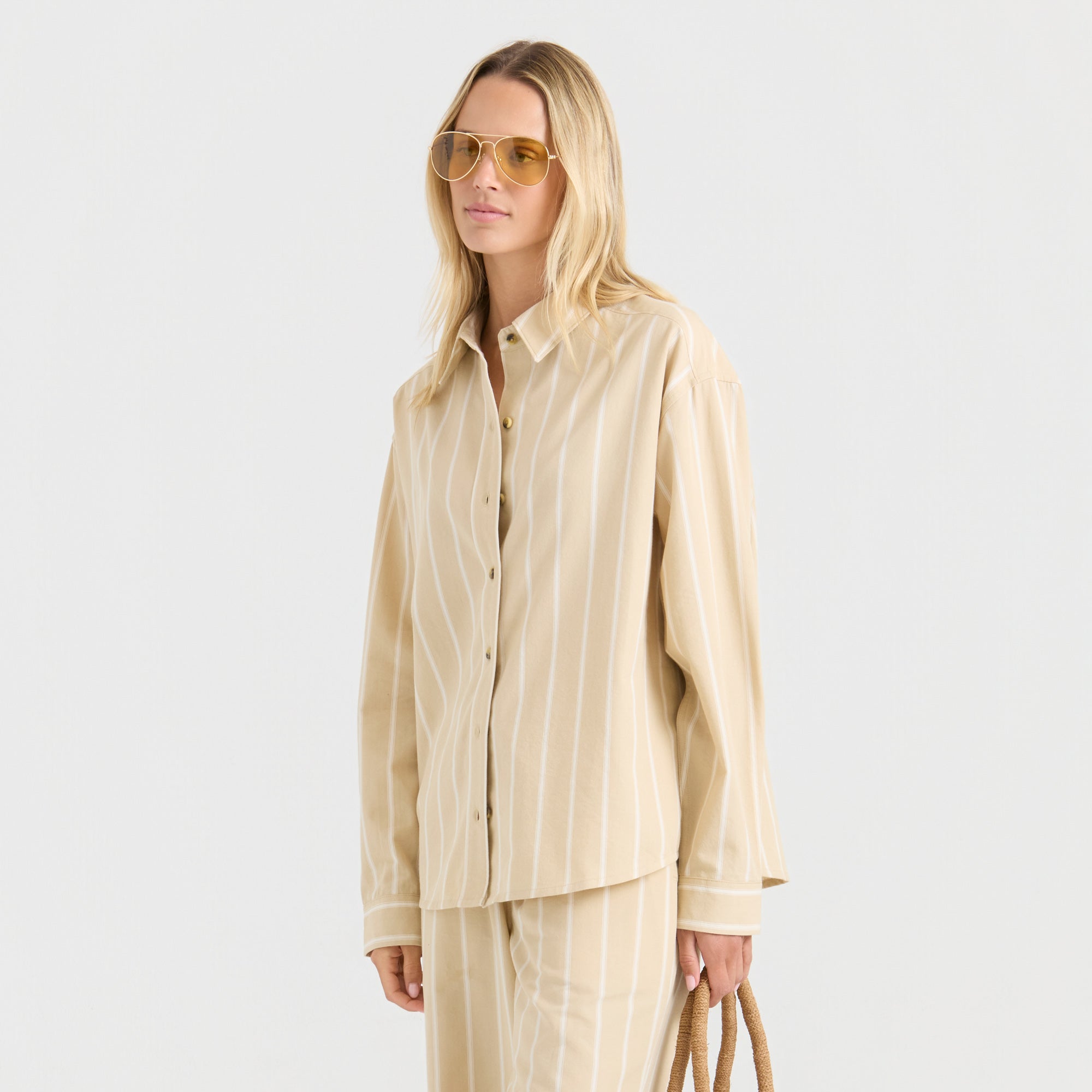 Costa Button Up Shirt - Sand