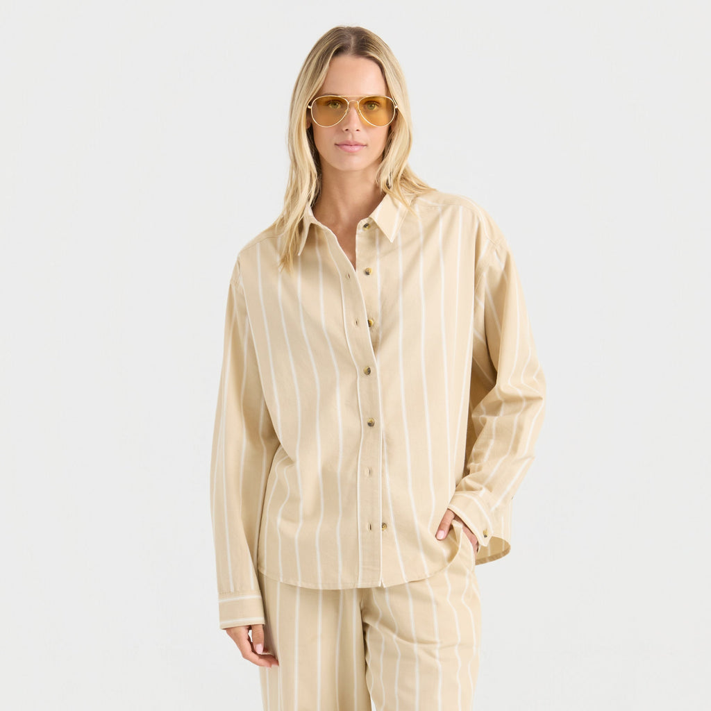 Costa Button Up Shirt - Sand