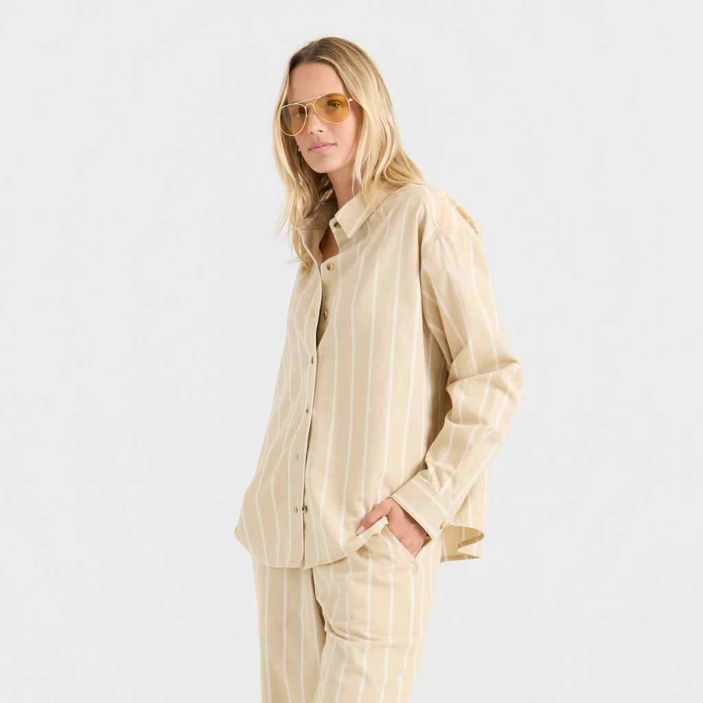 Costa Button Up Shirt - Sand