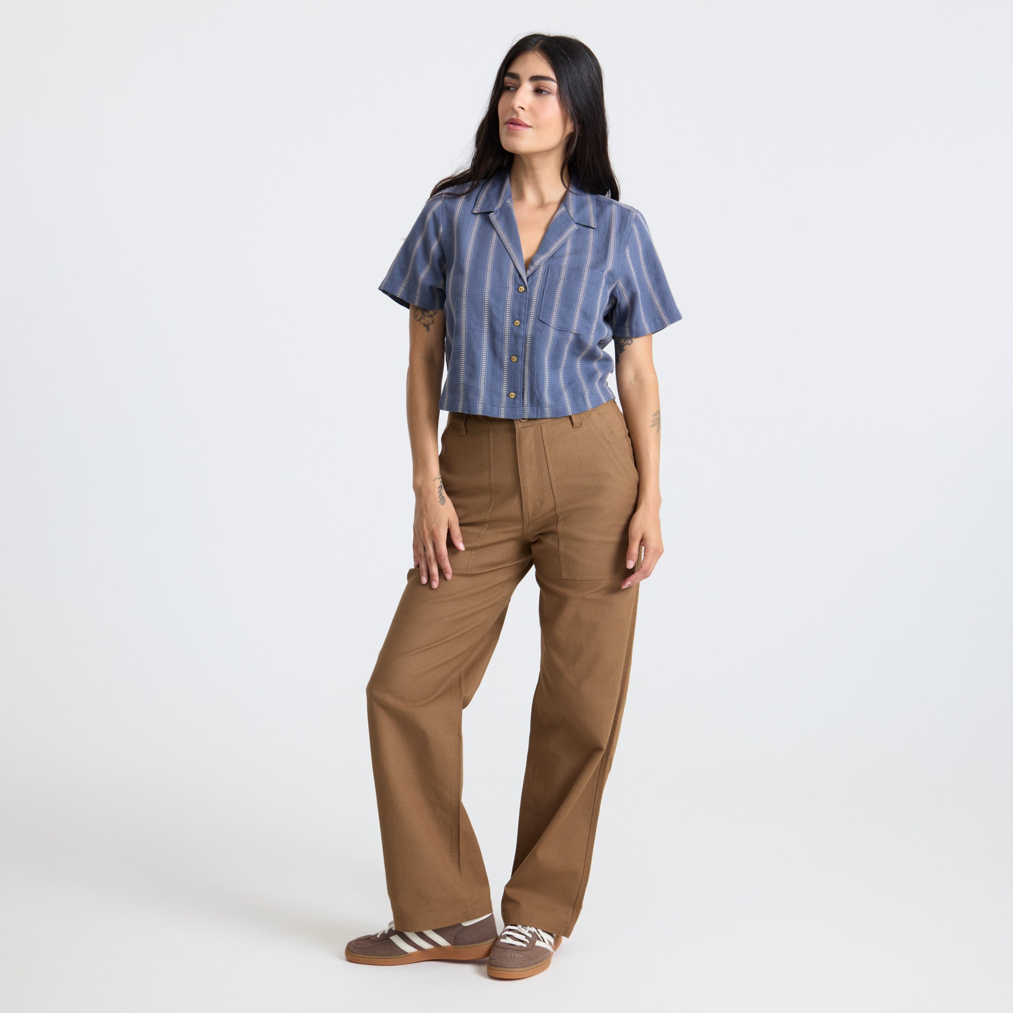Crosswinds Camp Button Up Shirt - Neptun