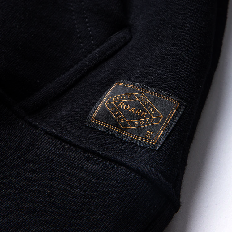 Bolo Fleece Kapuzenpullover — Schwarz