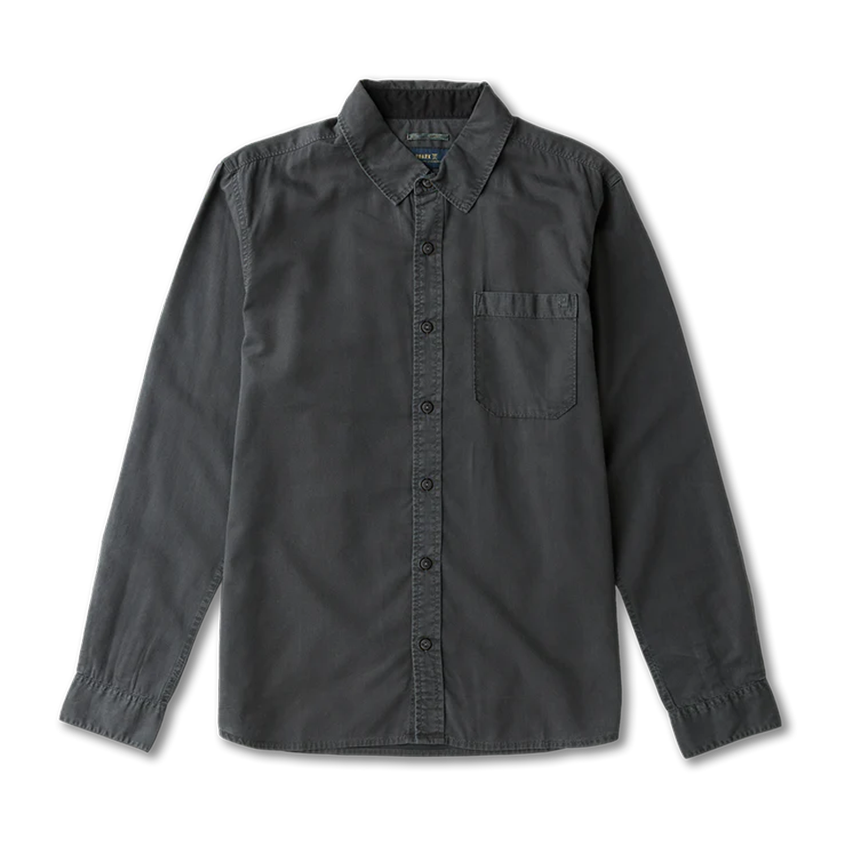 Made To Fade Langarm Button Up Shirt - Gewaschene Kohle