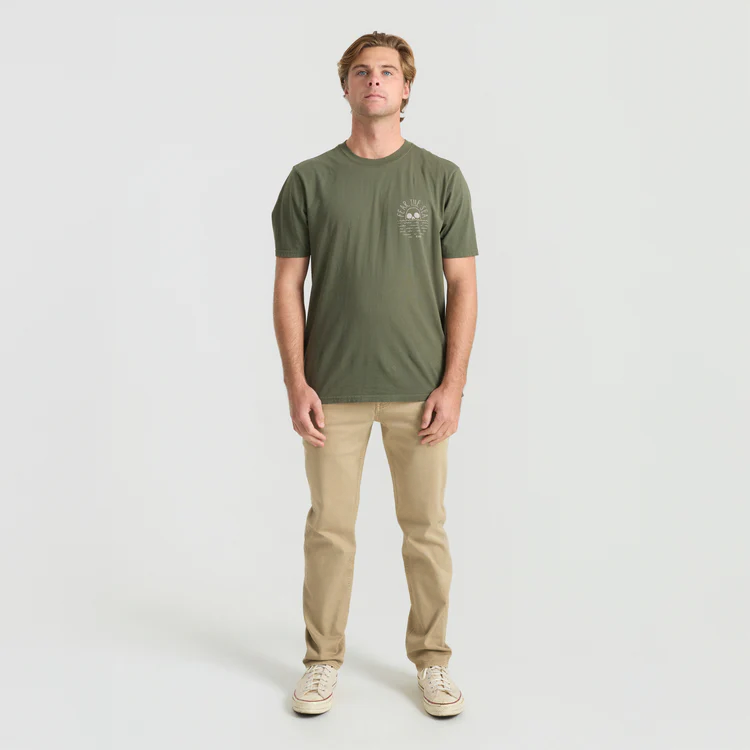 HWY 128 5-Taschen gebrochen Twill Denim - Wüste Khaki